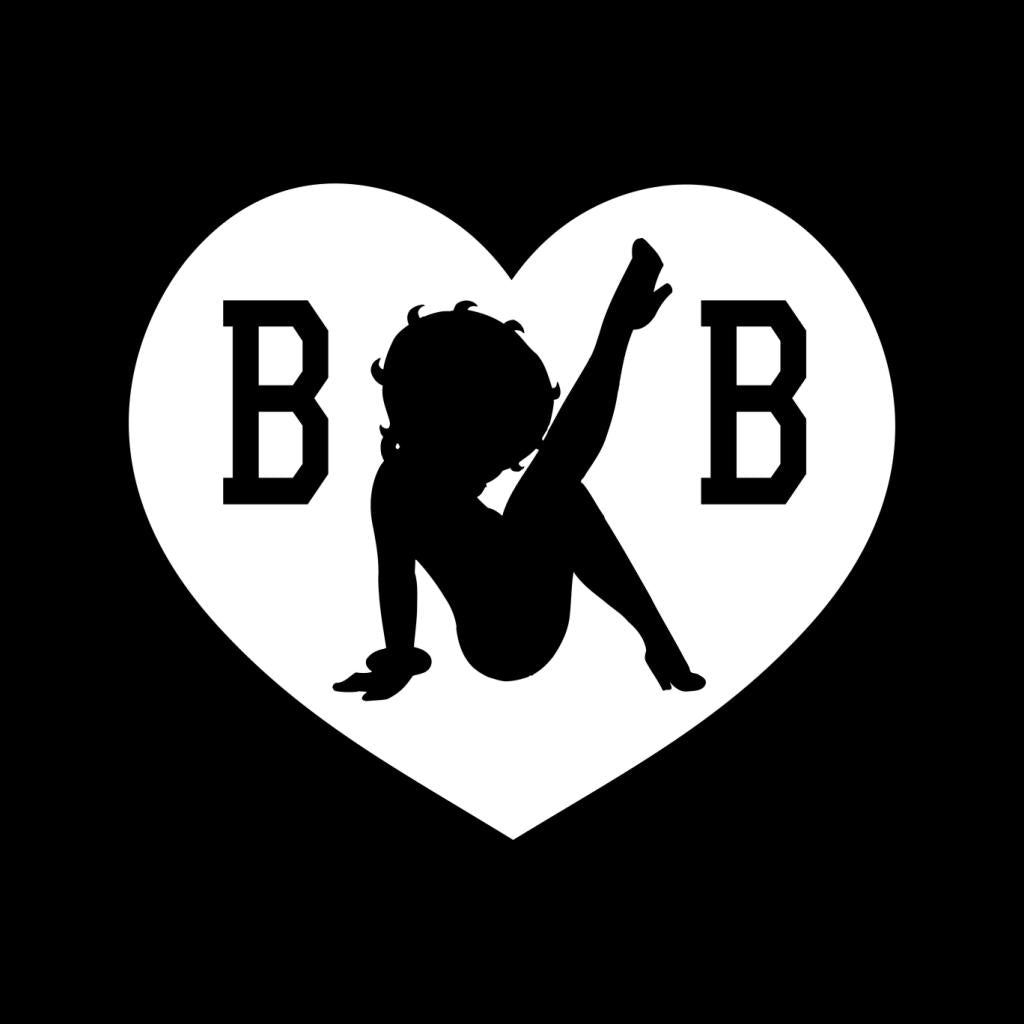 Betty Boop B B Love Heart Silhouette Kid's T-Shirt-ALL + EVERY