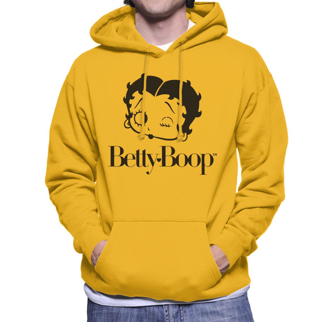 Betty Boop Winking Character Head Men's Hooded Sweatshirt-ALL + EVERY