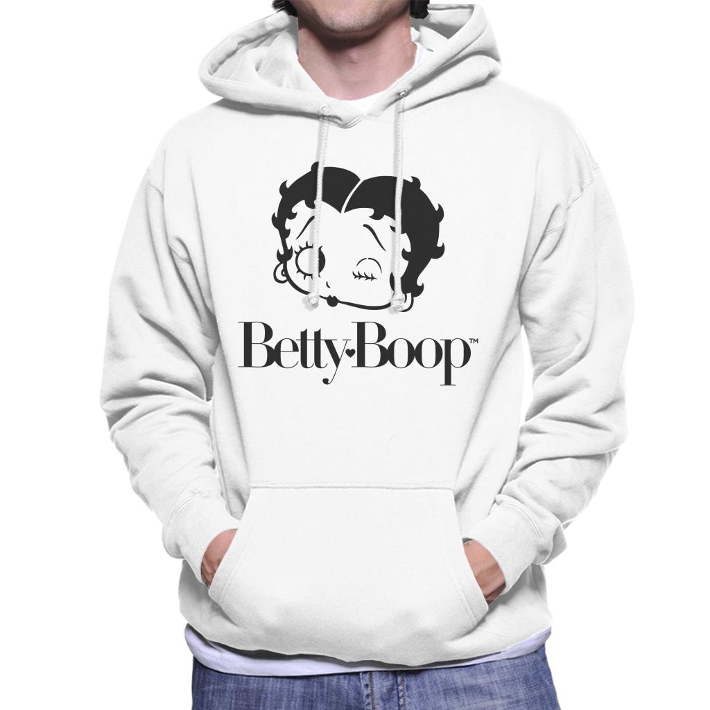 Betty Boop Winking Character Head Men's Hooded Sweatshirt-ALL + EVERY