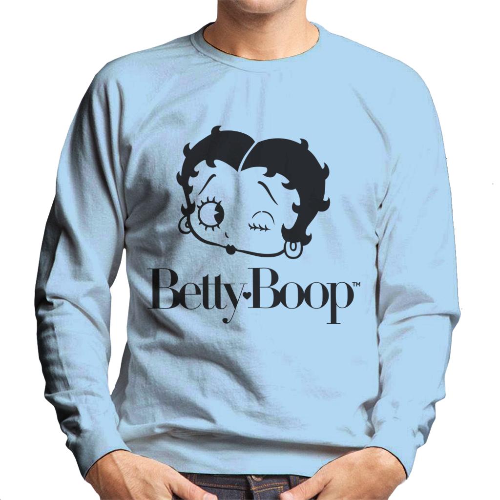 Betty Boop Winking Character Head Men's Sweatshirt-ALL + EVERY