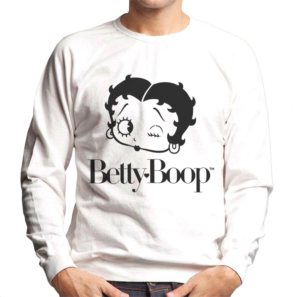 Betty Boop Winking Character Head Men's Sweatshirt-ALL + EVERY