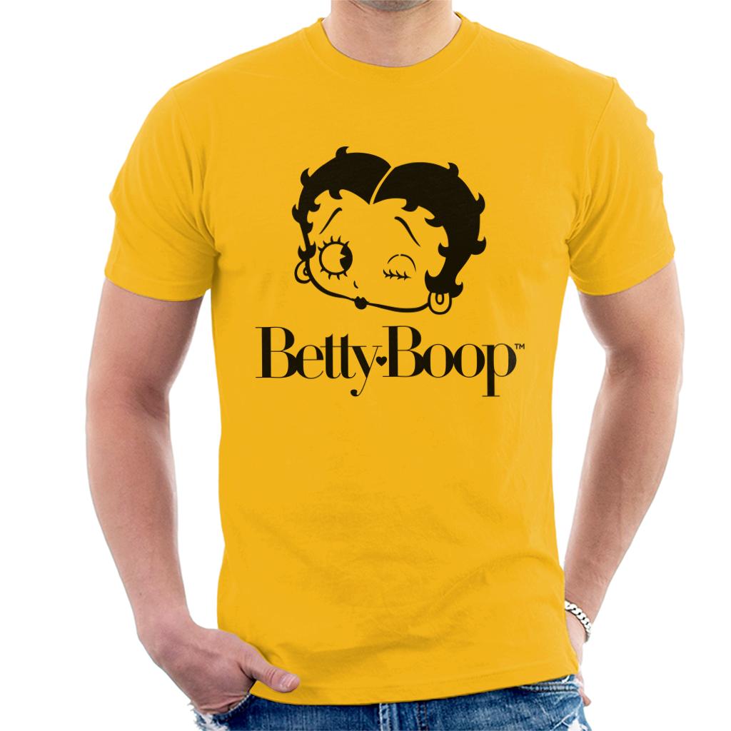 Betty Boop Winking Character Head Men's T-Shirt-ALL + EVERY