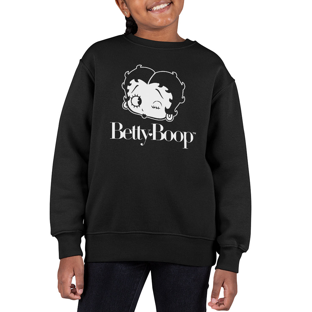 Betty Boop Winks Kid's Sweatshirt-ALL + EVERY