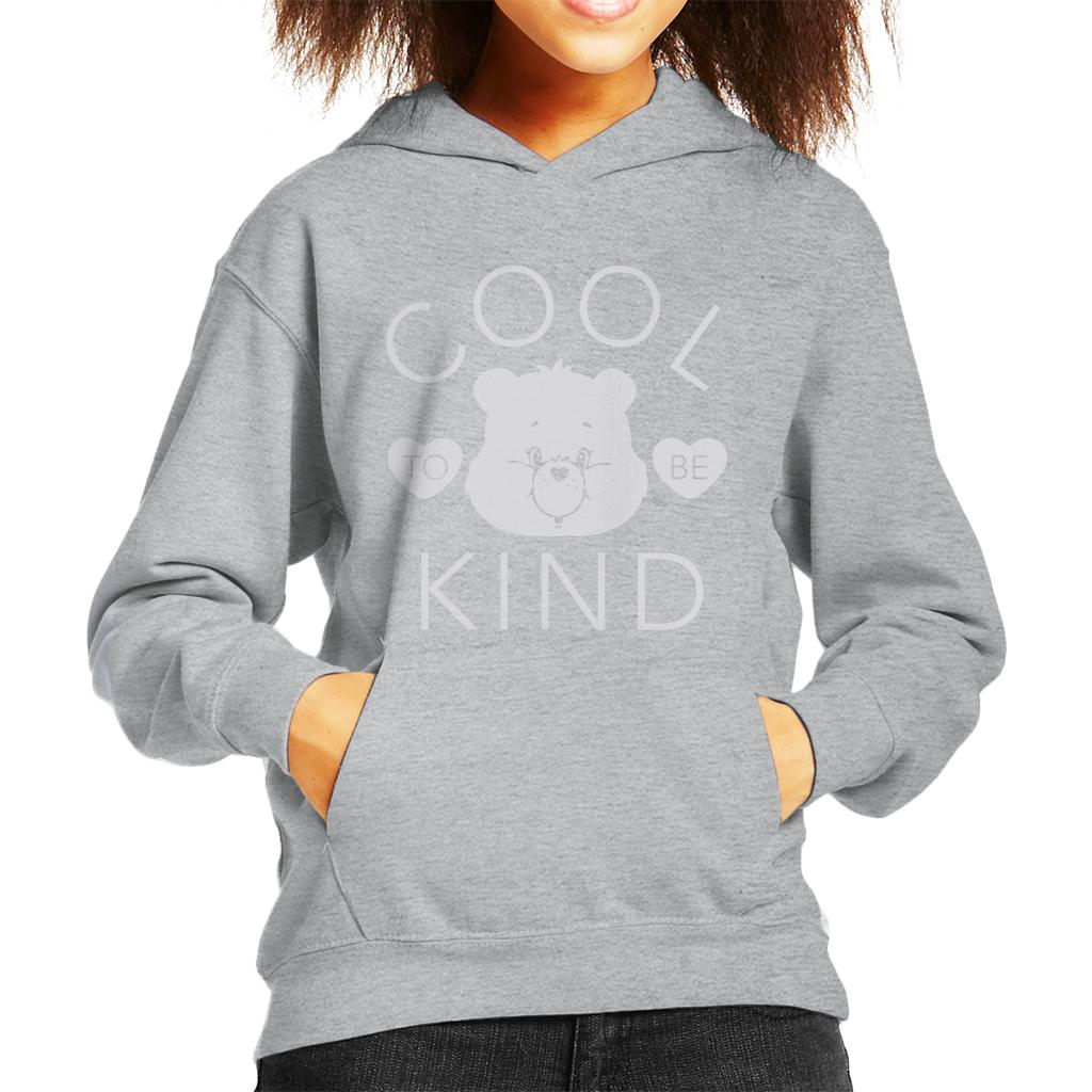 Care Bears Tenderheart Bear Cool To Be Kind White Print Kid's Hooded Sweatshirt-ALL + EVERY