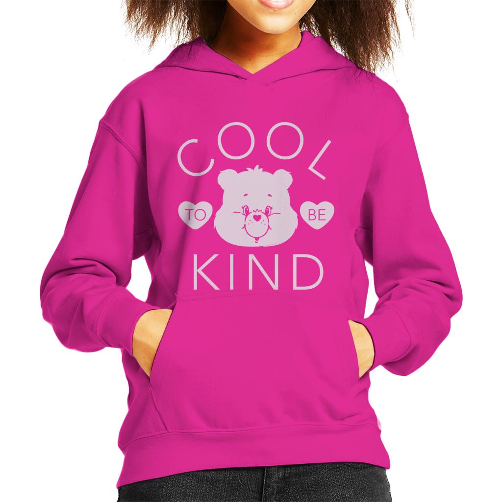 Care Bears Tenderheart Bear Cool To Be Kind White Print Kid's Hooded Sweatshirt-ALL + EVERY