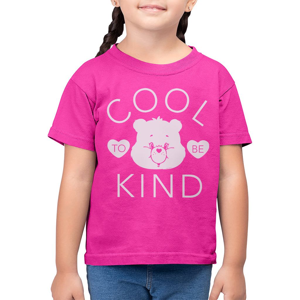 Care Bears Tenderheart Bear Cool To Be Kind White Print Kid's T-Shirt-ALL + EVERY