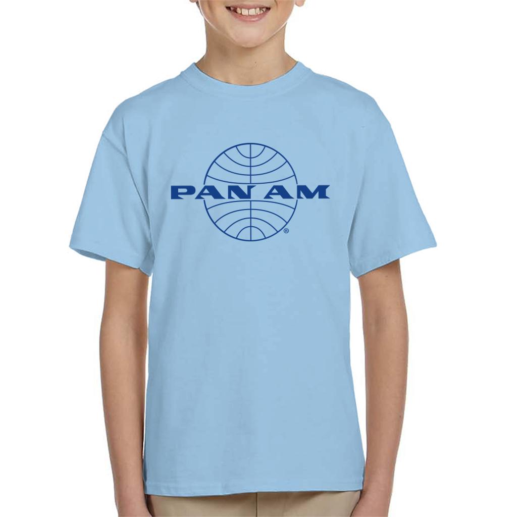 Pan Am Classic Blue Logo Kid's T-Shirt-ALL + EVERY