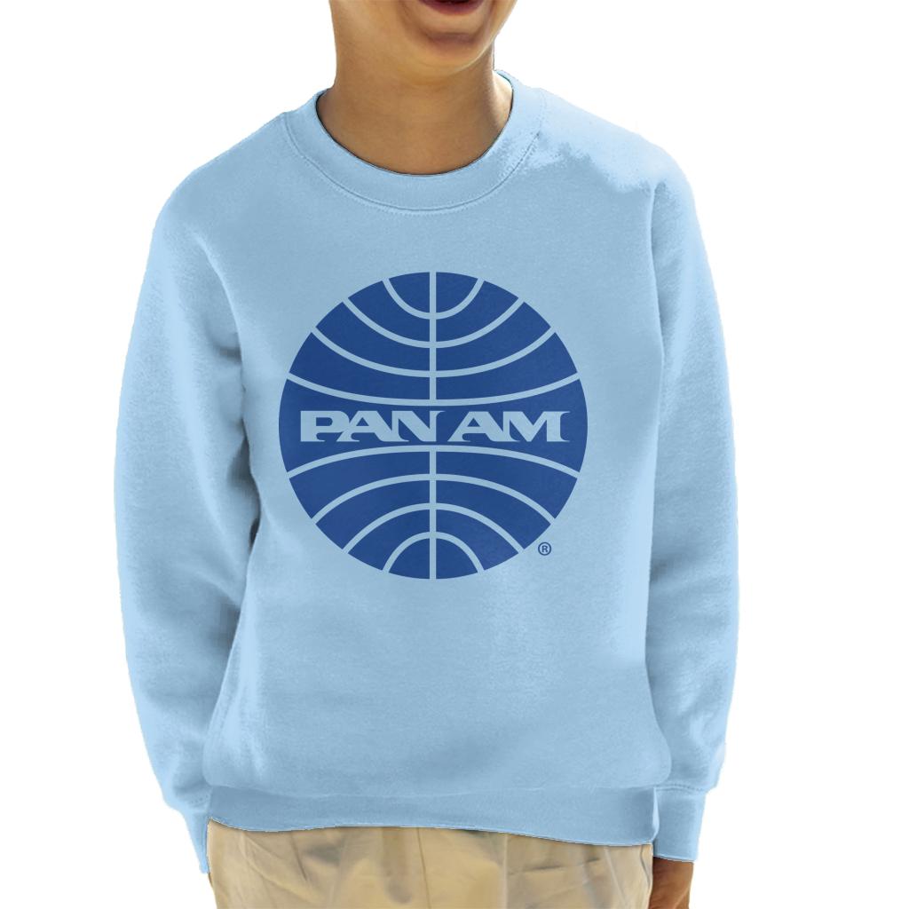 Pan Am Blue Outline Logo Kid's Sweatshirt-ALL + EVERY