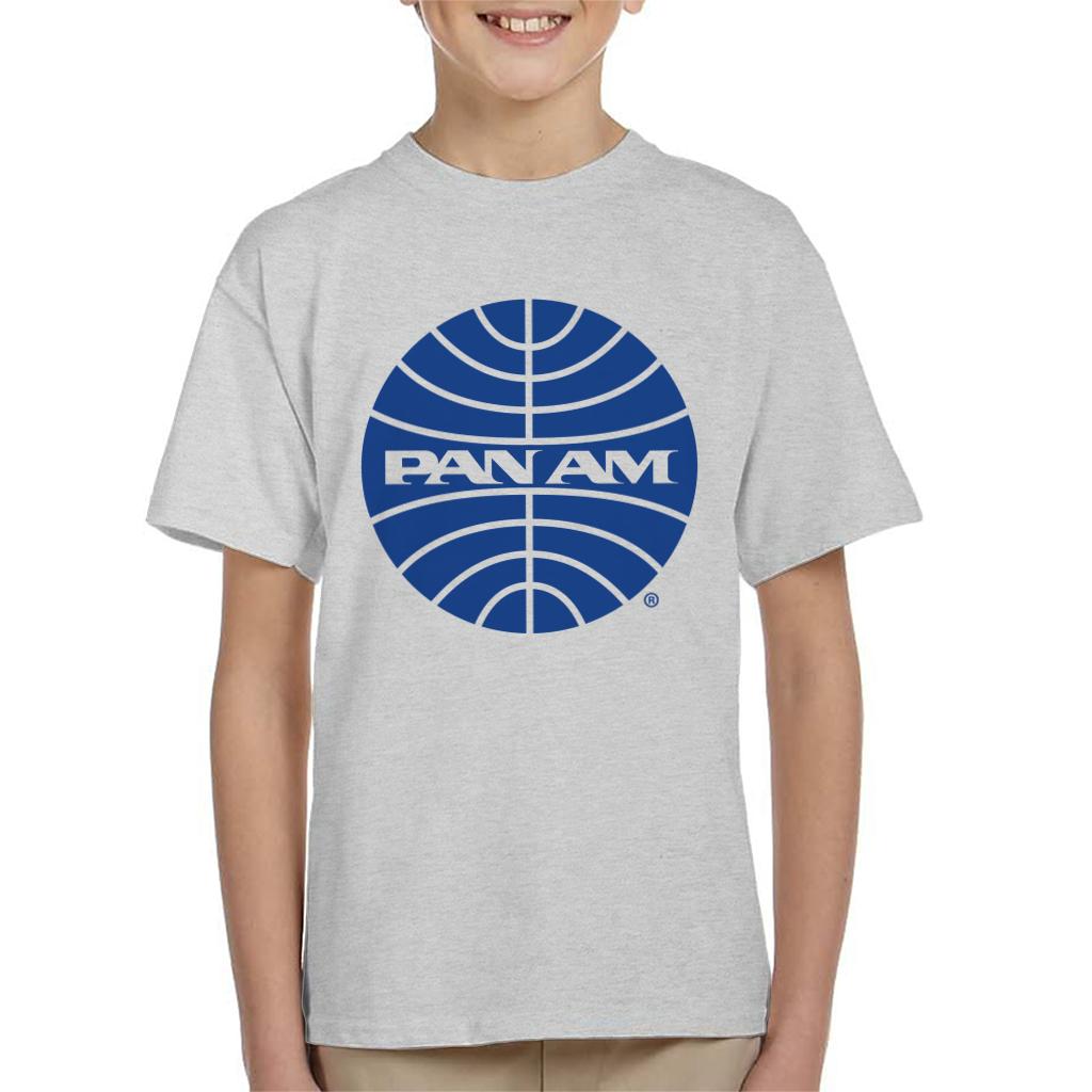 Pan Am Blue Outline Logo Kid's T-Shirt-ALL + EVERY