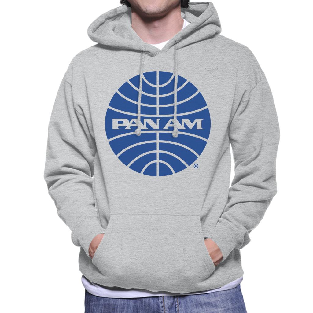 Pan Am Blue Outline Logo Men's Hooded Sweatshirt-ALL + EVERY