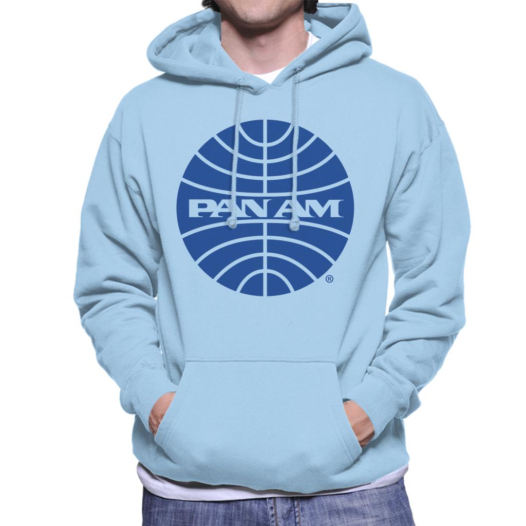 Pan Am Blue Outline Logo Men's Hooded Sweatshirt-ALL + EVERY