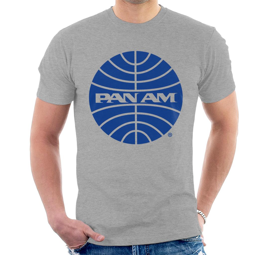 Pan Am Blue Outline Logo Men's T-Shirt-ALL + EVERY