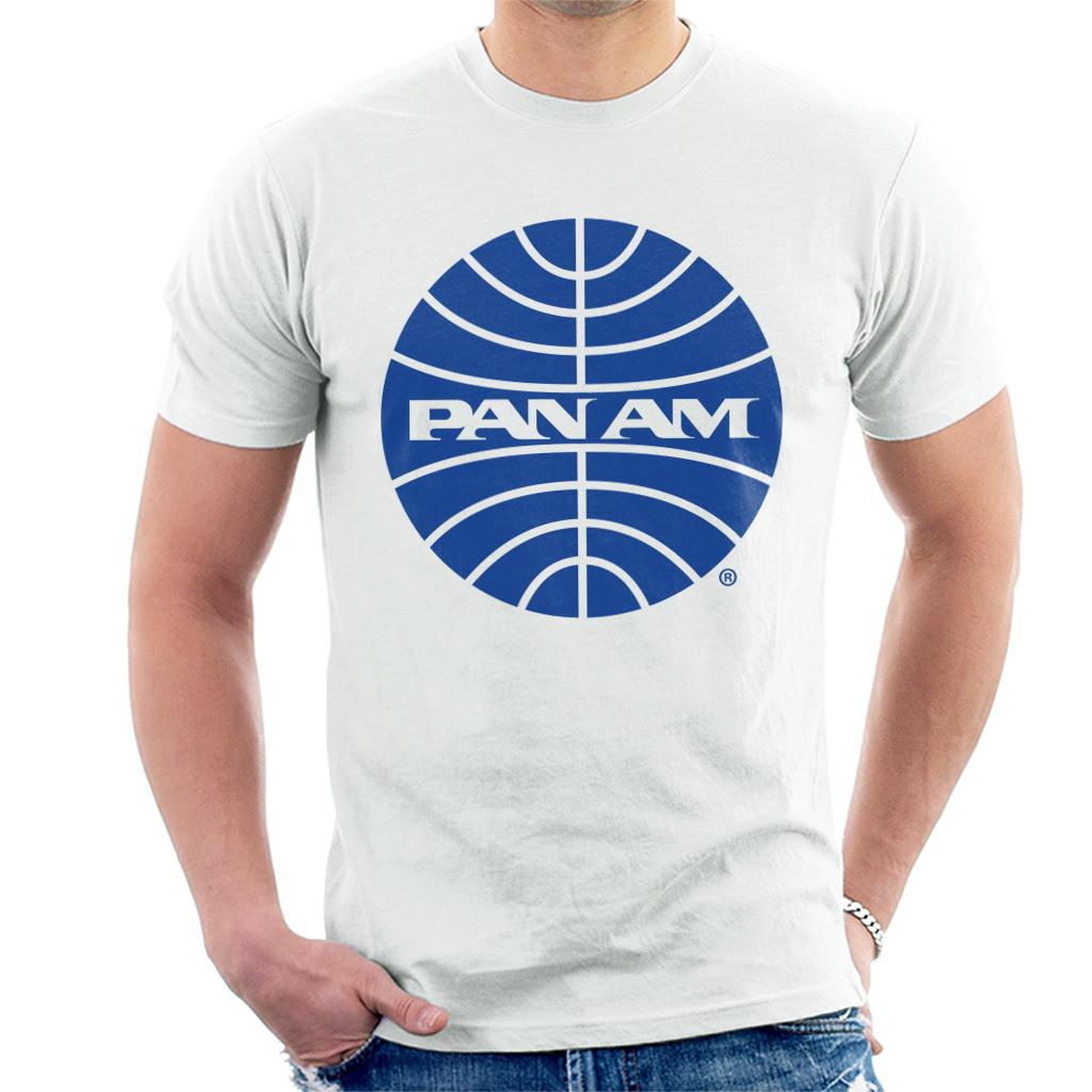 Pan Am Blue Outline Logo Men's T-Shirt-ALL + EVERY