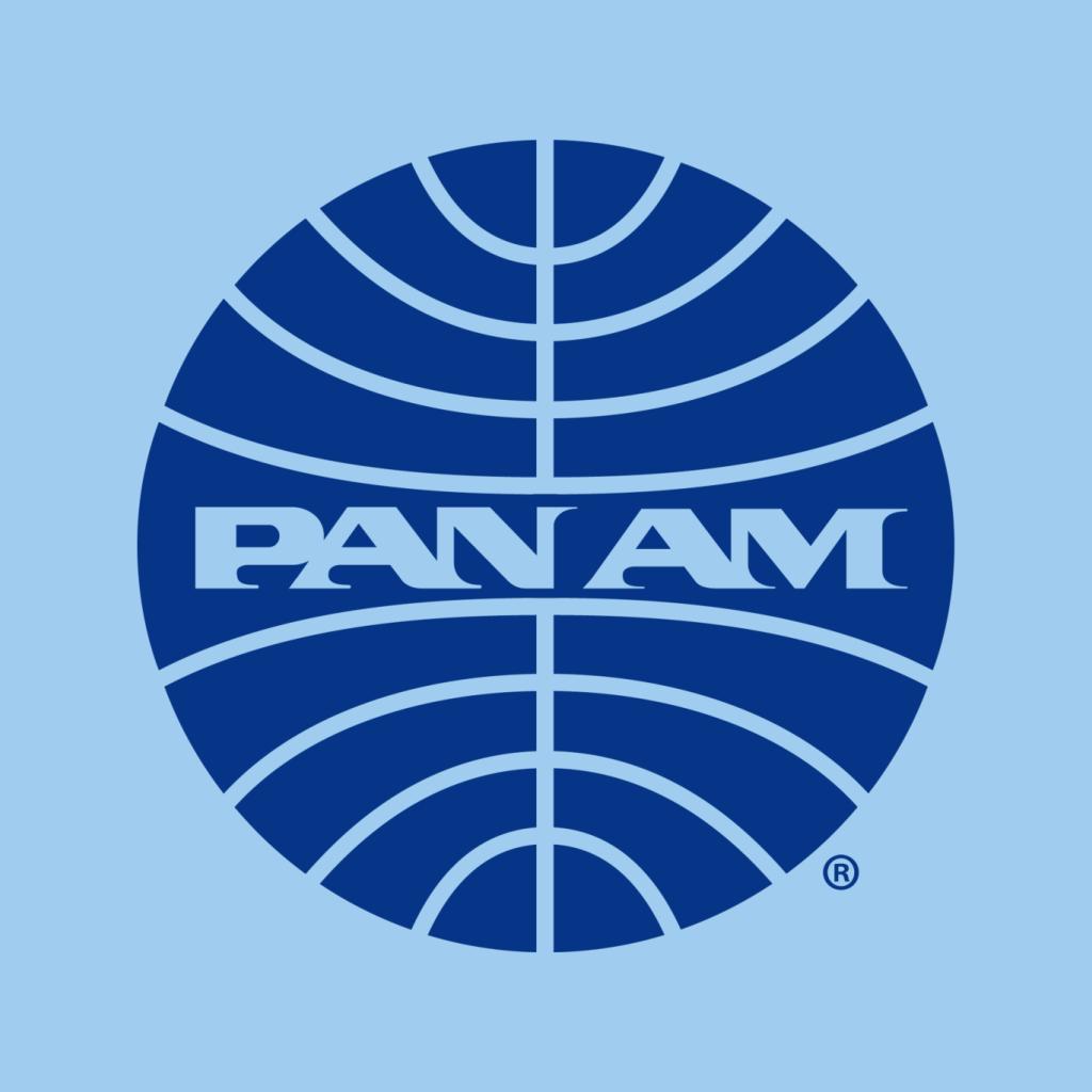 Pan Am Blue Outline Logo Men's T-Shirt-ALL + EVERY