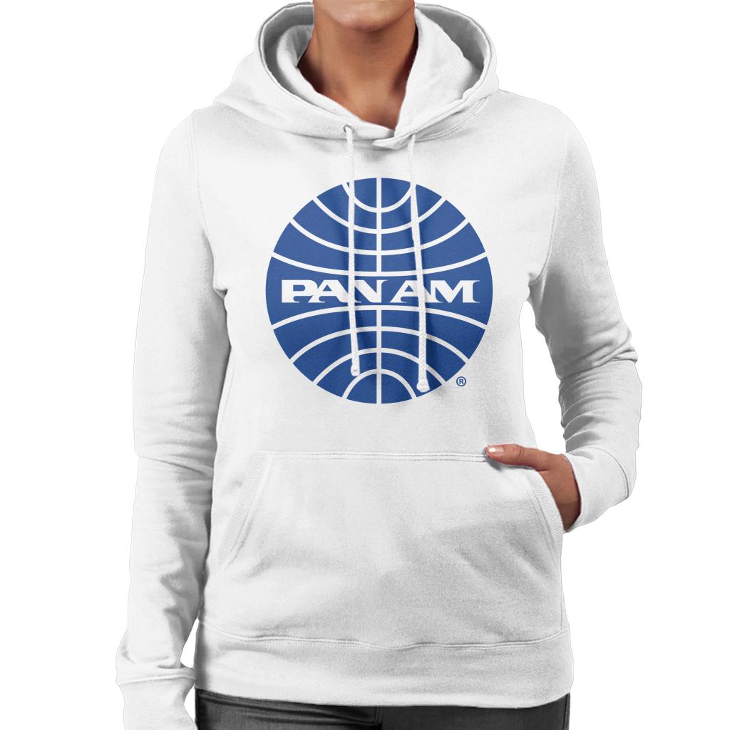 Pan Am Blue Outline Logo Women's Hooded Sweatshirt-ALL + EVERY