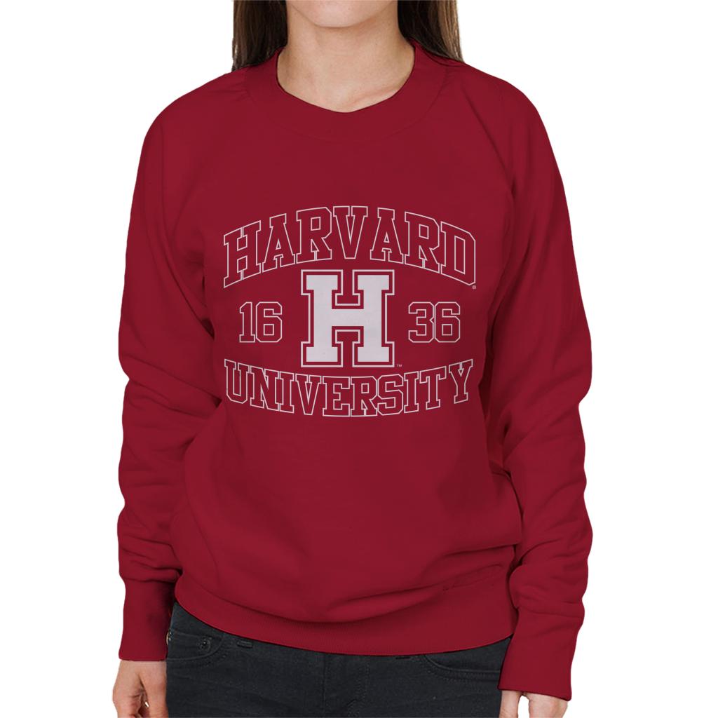 Harvard University 1636 Sports Text Logo Women's Sweatshirt-ALL + EVERY