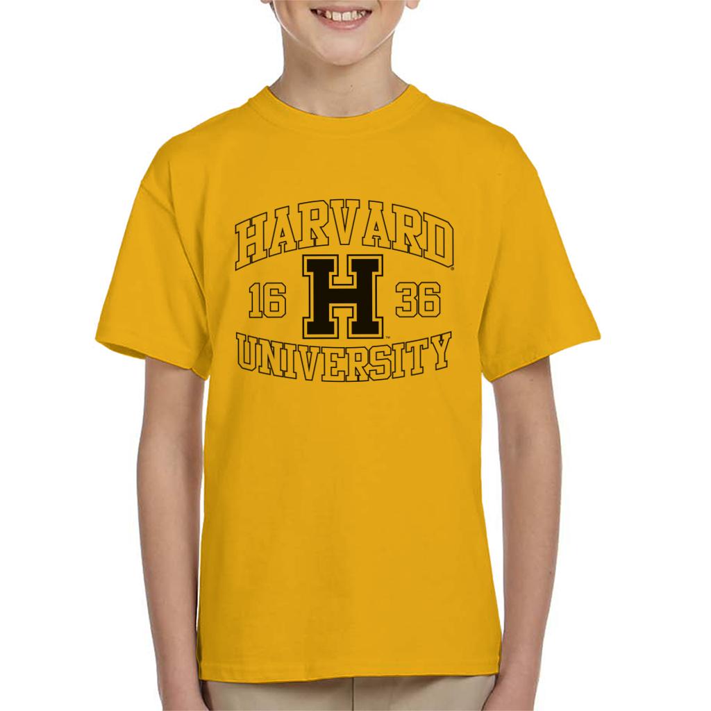 Harvard University Sports Text Logo 1636 Kid's T-Shirt-ALL + EVERY