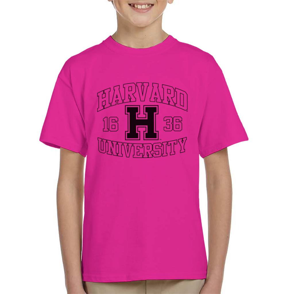 Harvard University Sports Text Logo 1636 Kid's T-Shirt-ALL + EVERY