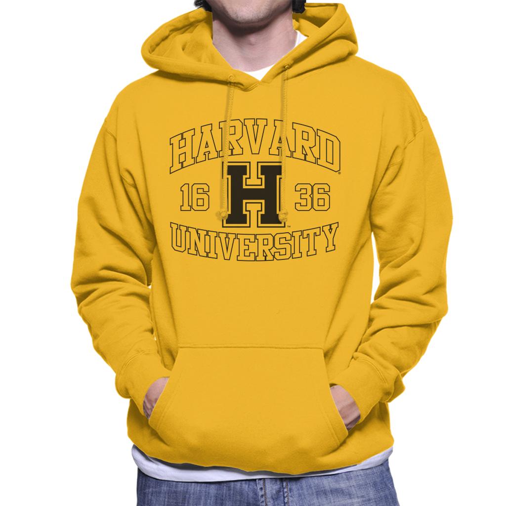 Harvard University Sports Text Logo 1636 Men's Hooded Sweatshirt-ALL + EVERY