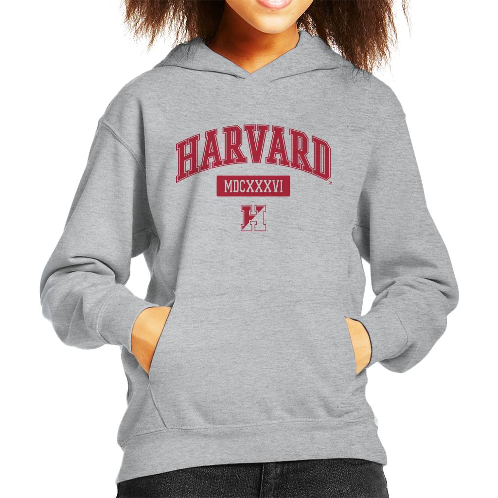 Harvard University MDCXXXVI Varsity Logo Kid's Hooded Sweatshirt-ALL + EVERY