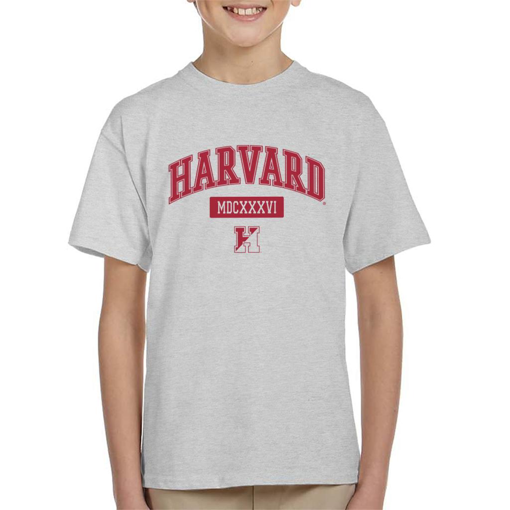 Harvard University MDCXXXVI Varsity Logo Kid's T-Shirt-ALL + EVERY