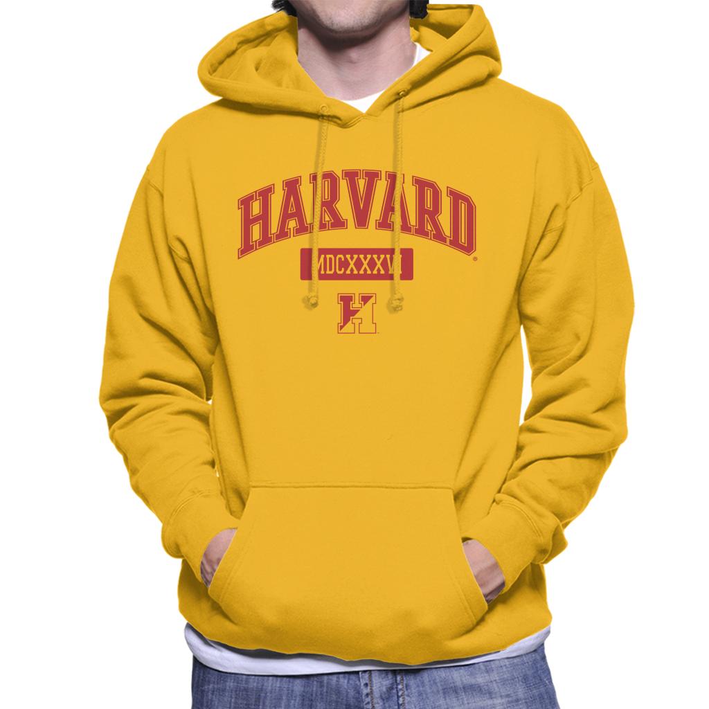 Harvard University MDCXXXVI Varsity Logo Men's Hooded Sweatshirt-ALL + EVERY