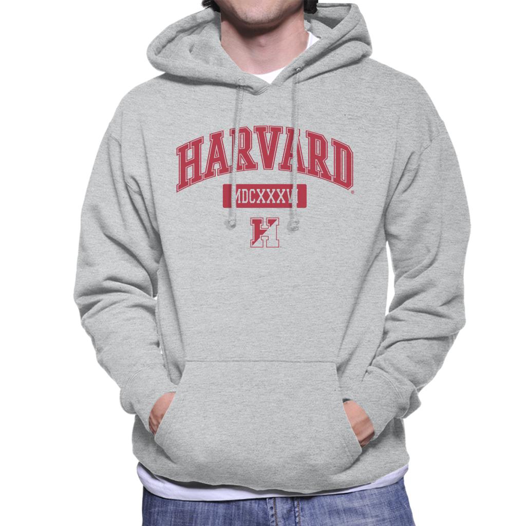 Harvard University MDCXXXVI Varsity Logo Men's Hooded Sweatshirt-ALL + EVERY