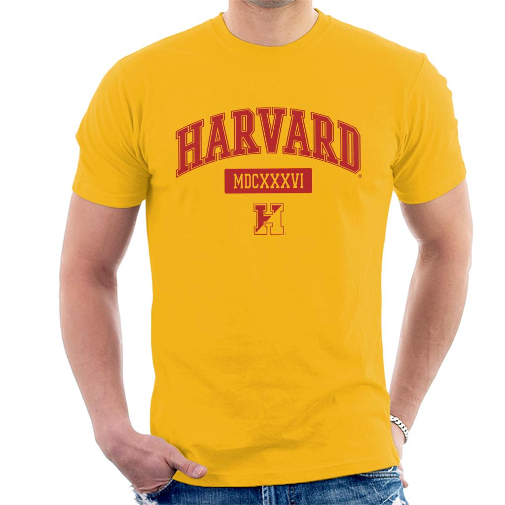 Harvard University MDCXXXVI Varsity Logo Men's T-Shirt-ALL + EVERY