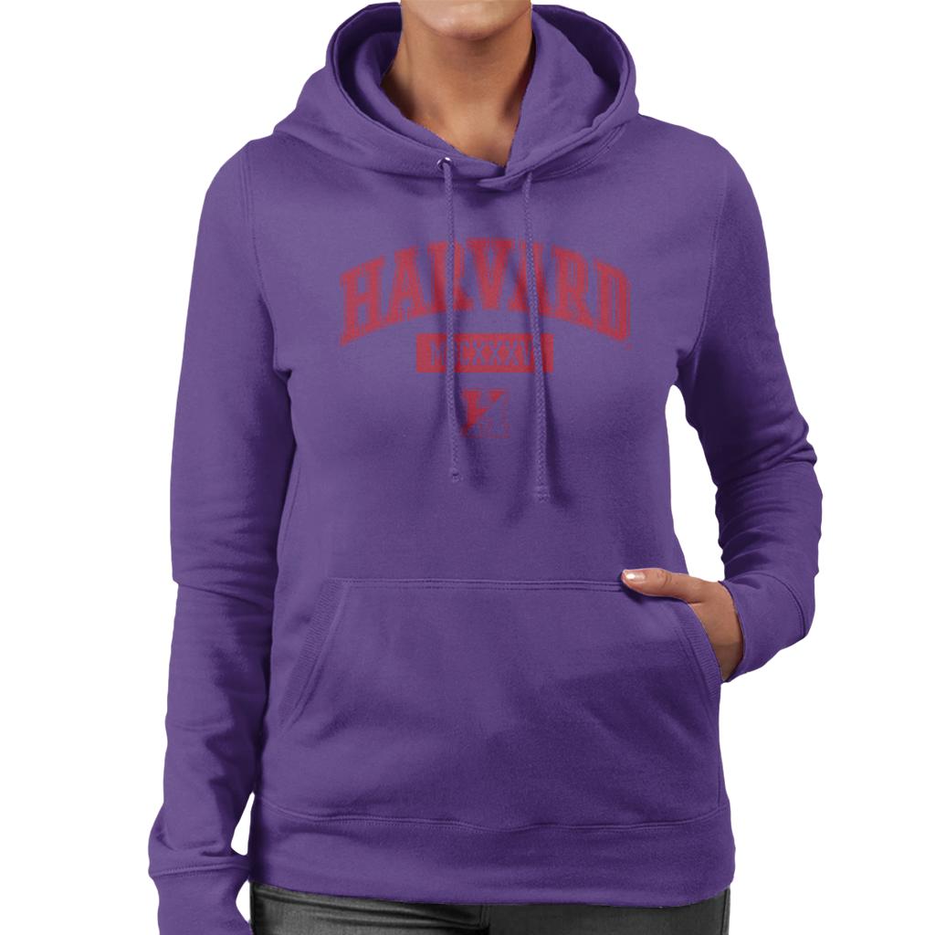 Harvard University MDCXXXVI Varsity Logo Women's Hooded Sweatshirt-ALL + EVERY