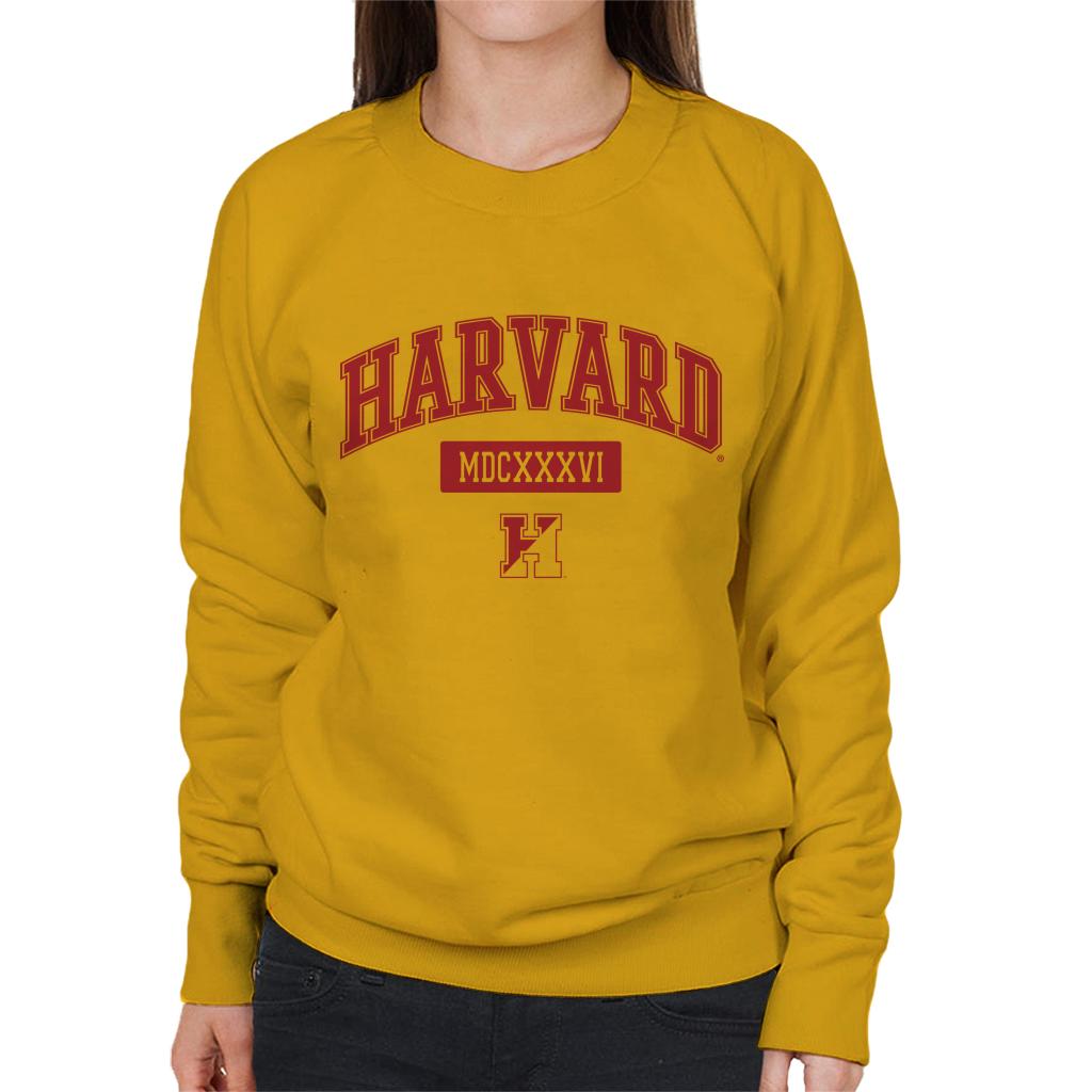 Harvard University MDCXXXVI Varsity Logo Women's Sweatshirt-ALL + EVERY