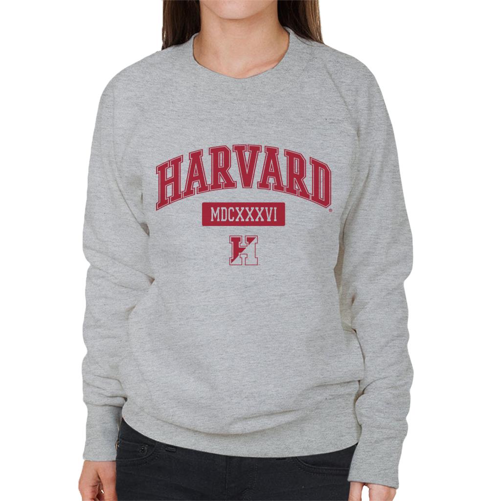 Harvard University MDCXXXVI Varsity Logo Women's Sweatshirt-ALL + EVERY