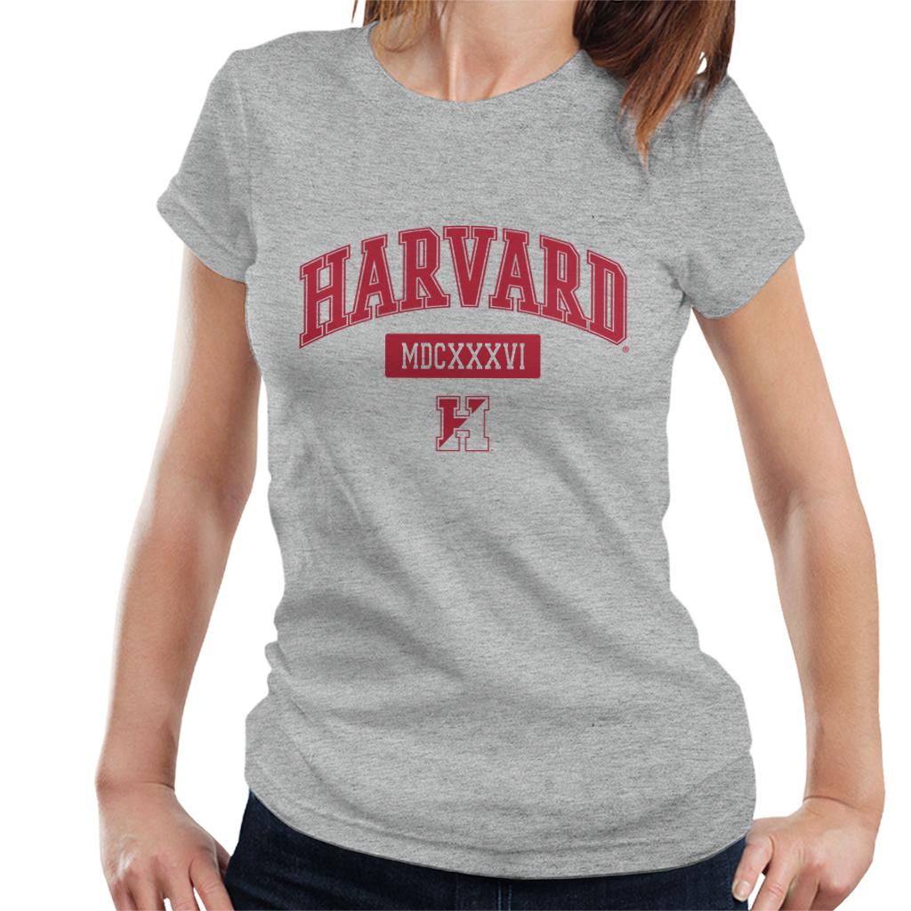 Harvard University MDCXXXVI Varsity Logo Women's T-Shirt-ALL + EVERY