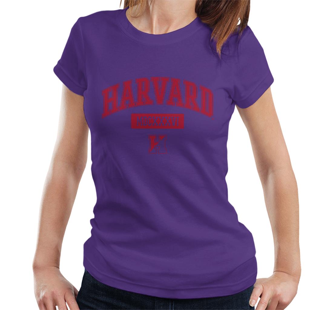 Harvard University MDCXXXVI Varsity Logo Women's T-Shirt-ALL + EVERY