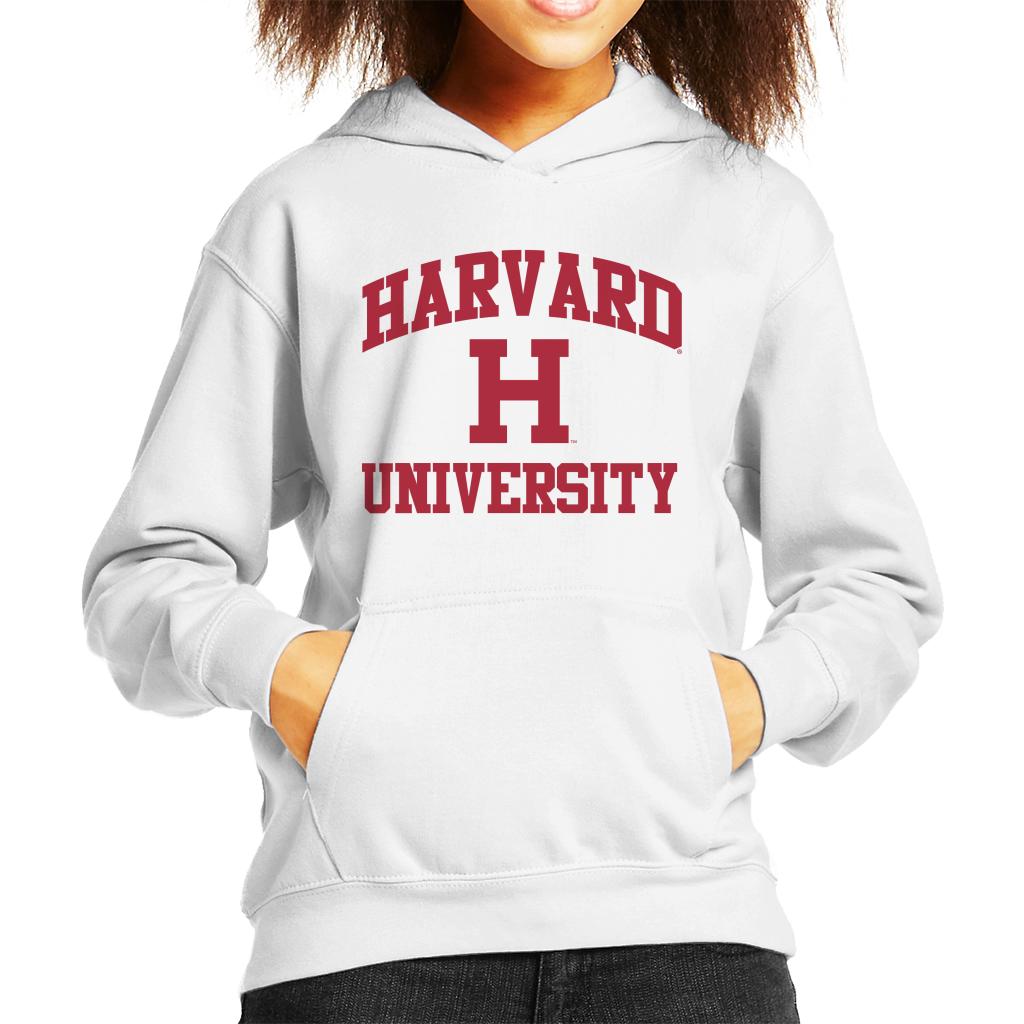 Harvard University Classic Text Logo Kid's Hooded Sweatshirt-ALL + EVERY