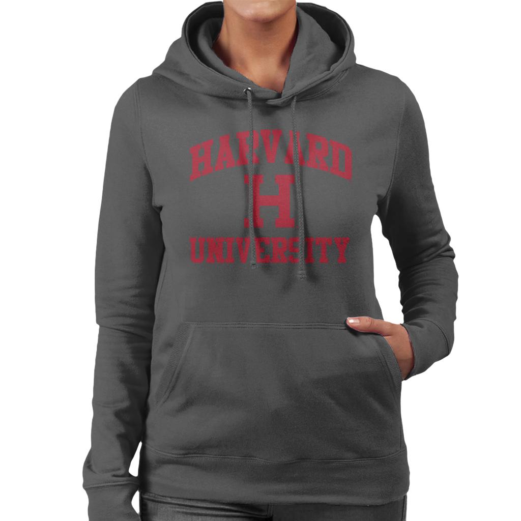 Harvard University Classic Text Logo Women's Hooded Sweatshirt-ALL + EVERY