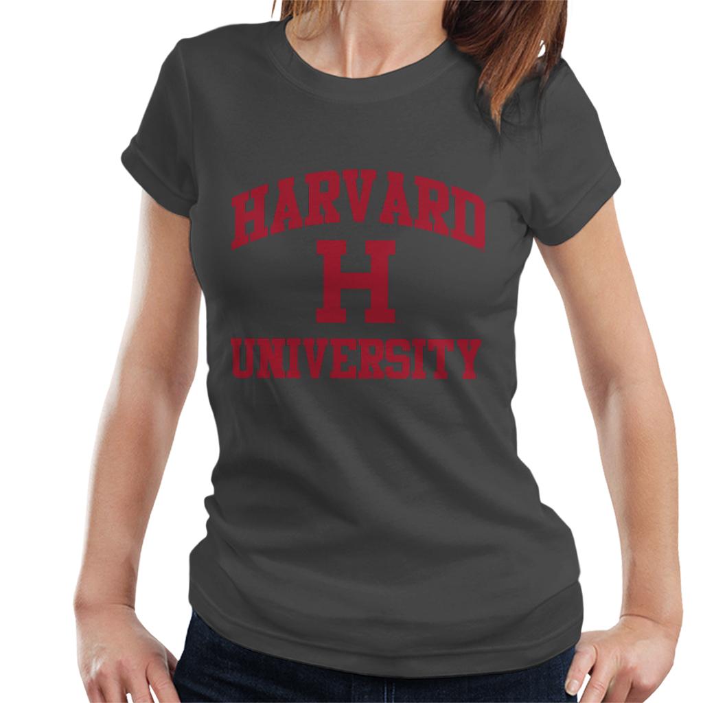 Harvard University Classic Text Logo Women's T-Shirt-ALL + EVERY