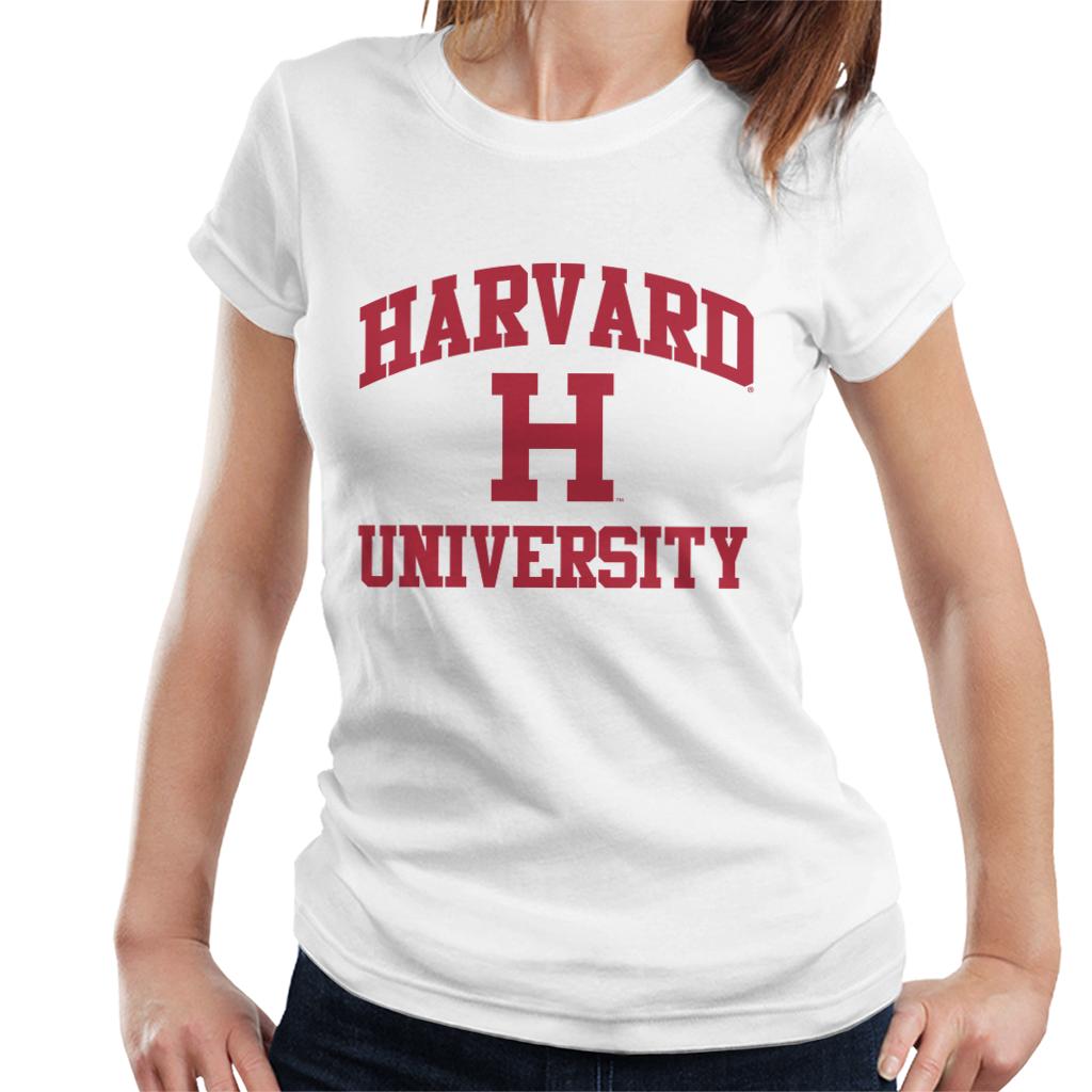 Harvard University Classic Text Logo Women's T-Shirt-ALL + EVERY