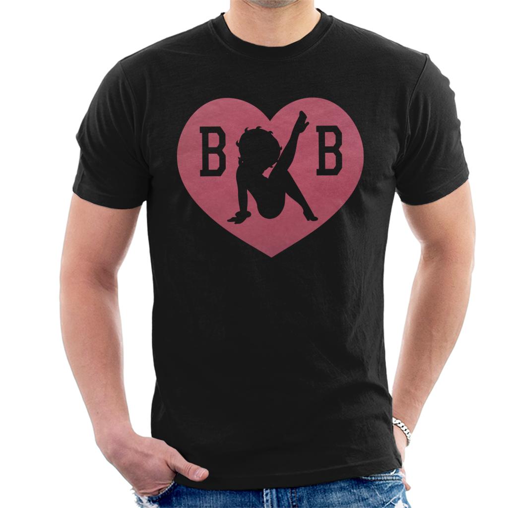 Betty Boop Love Heart B B Men's T-Shirt-ALL + EVERY