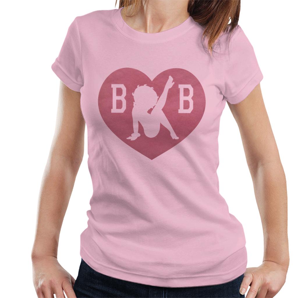 Betty Boop Love Heart B B Women's T-Shirt-ALL + EVERY