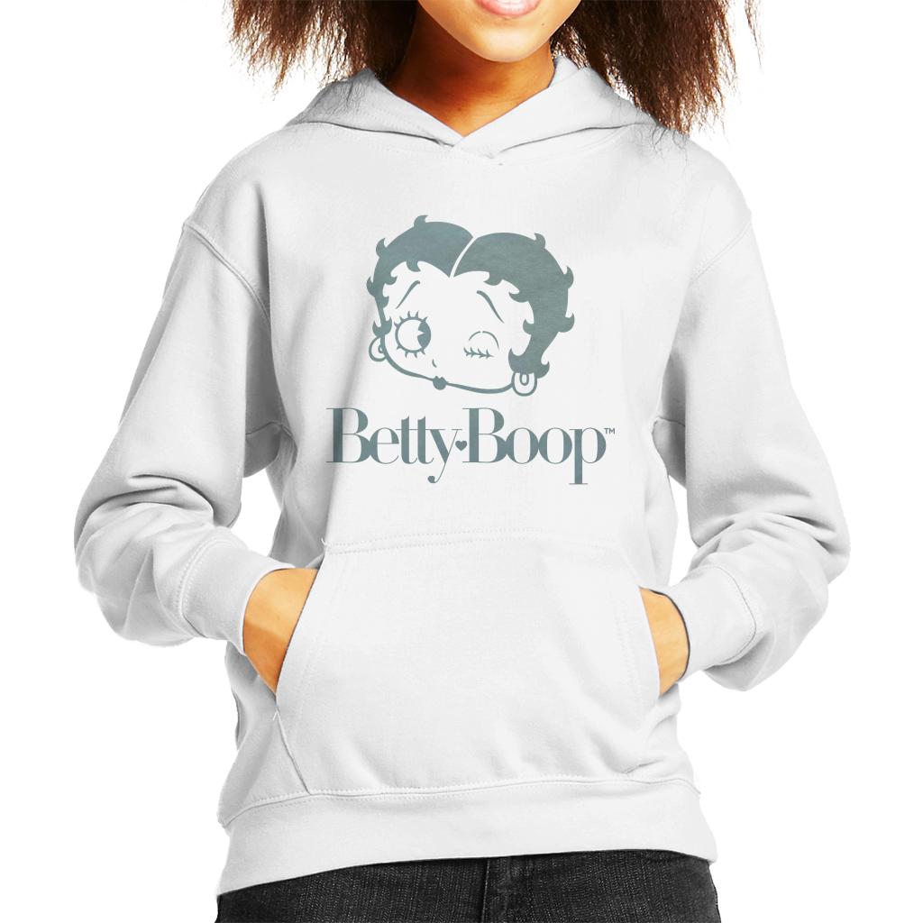 Betty Boop Friendly Wink Kid's Hooded Sweatshirt-ALL + EVERY