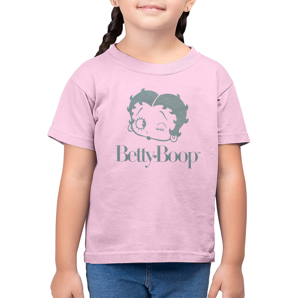 Betty Boop Friendly Wink Kid's T-Shirt-ALL + EVERY