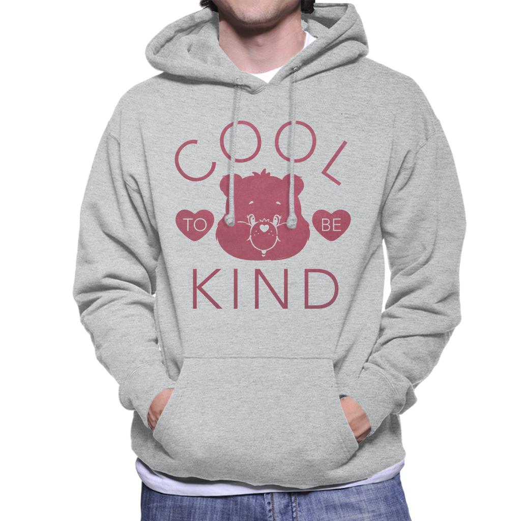 Care Bears Tenderheart Bear Cool To Be Kind Pink Flock Men's Hooded Sweatshirt-ALL + EVERY