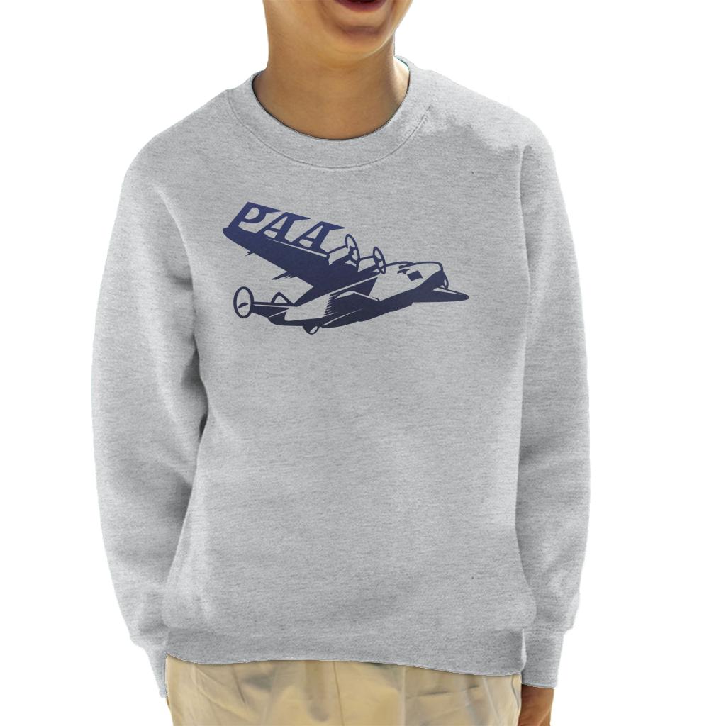 Pan Am Paa Wing Navy Flock Kid's Sweatshirt-ALL + EVERY