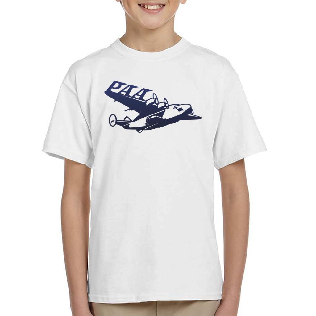 Pan Am Paa Wing Navy Flock Kid's T-Shirt-ALL + EVERY