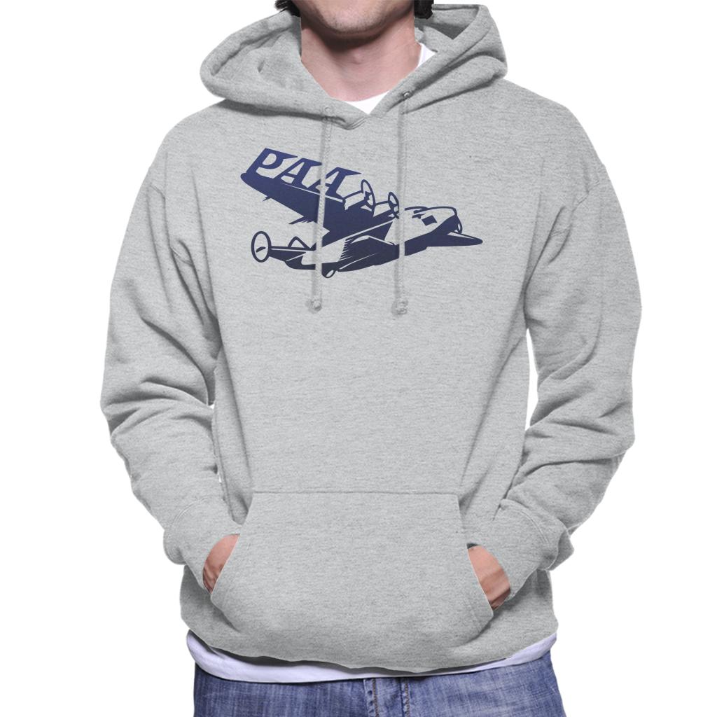 Pan Am Paa Wing Navy Flock Men's Hooded Sweatshirt-ALL + EVERY