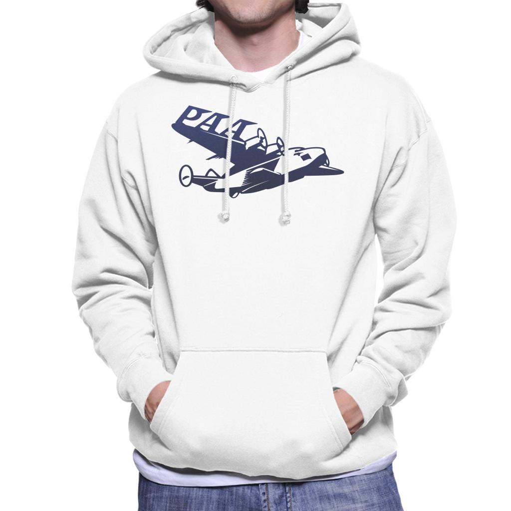 Pan Am Paa Wing Navy Flock Men's Hooded Sweatshirt-ALL + EVERY