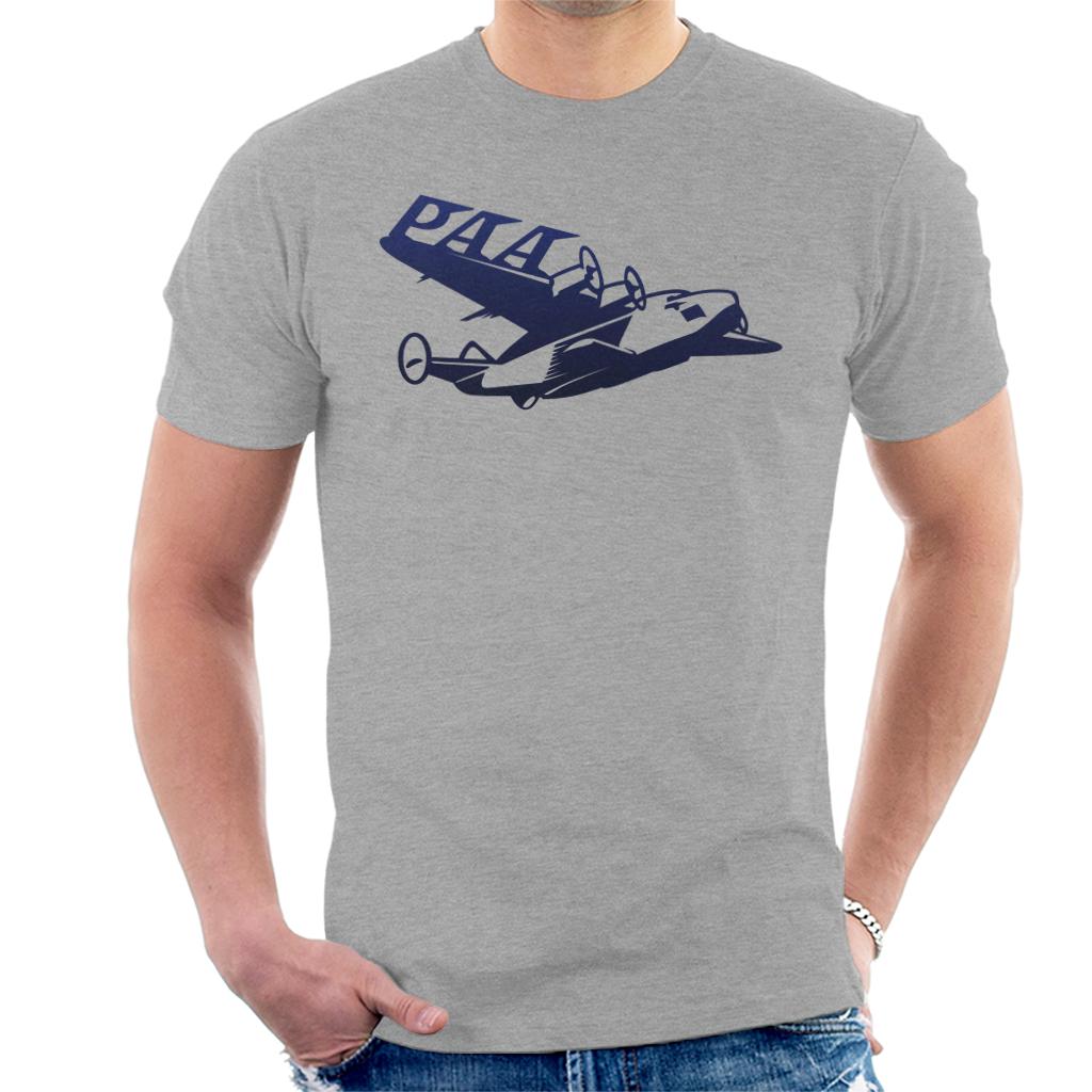 Pan Am Paa Wing Navy Flock Men's T-Shirt-ALL + EVERY