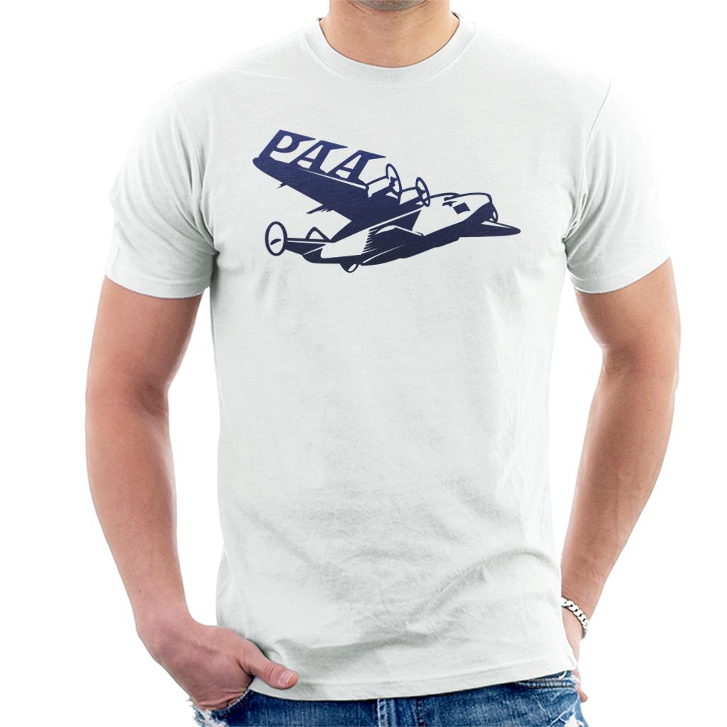 Pan Am Paa Wing Navy Flock Men's T-Shirt-ALL + EVERY