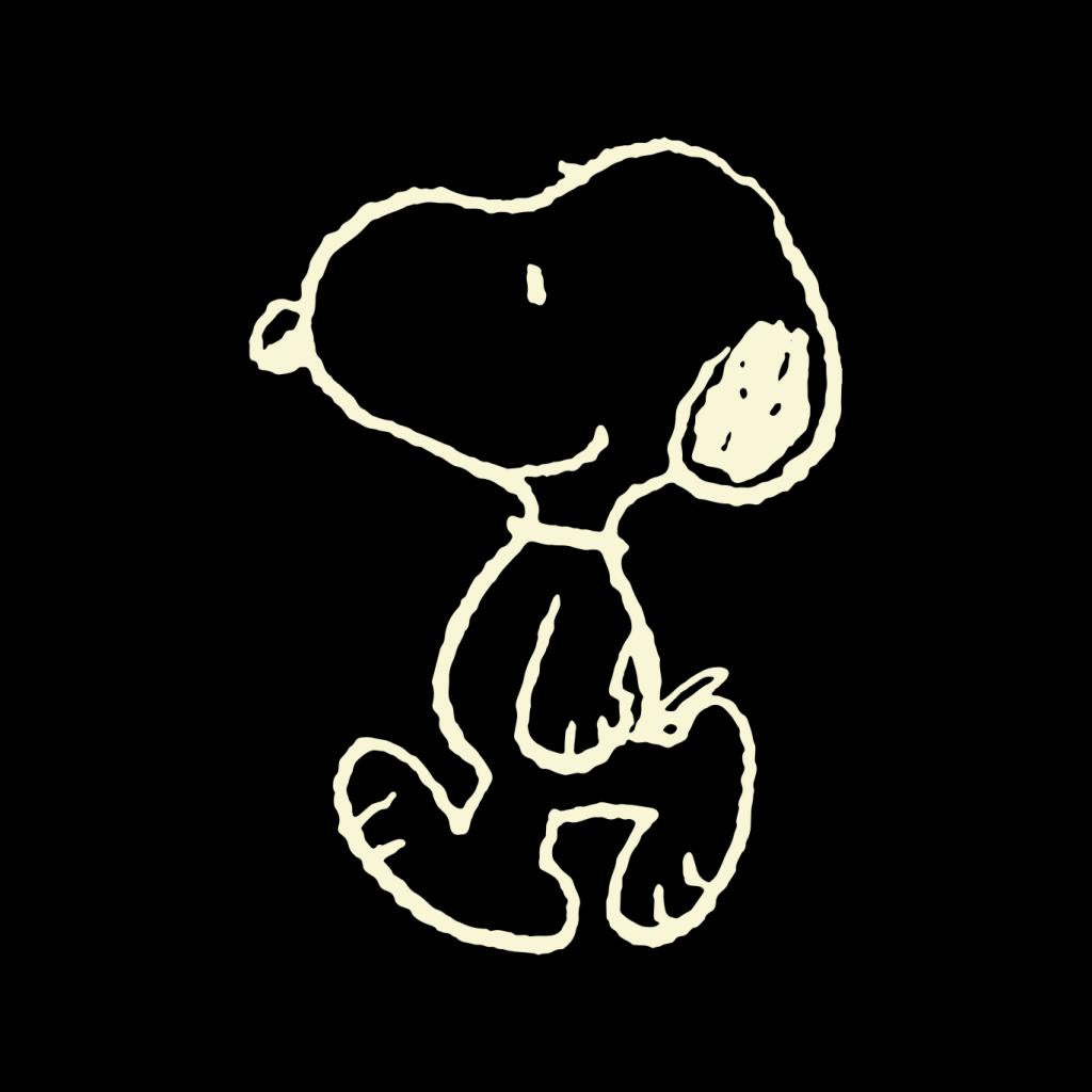 Peanuts Snoopy Outline Glow In The Dark Women's T-Shirt-ALL + EVERY