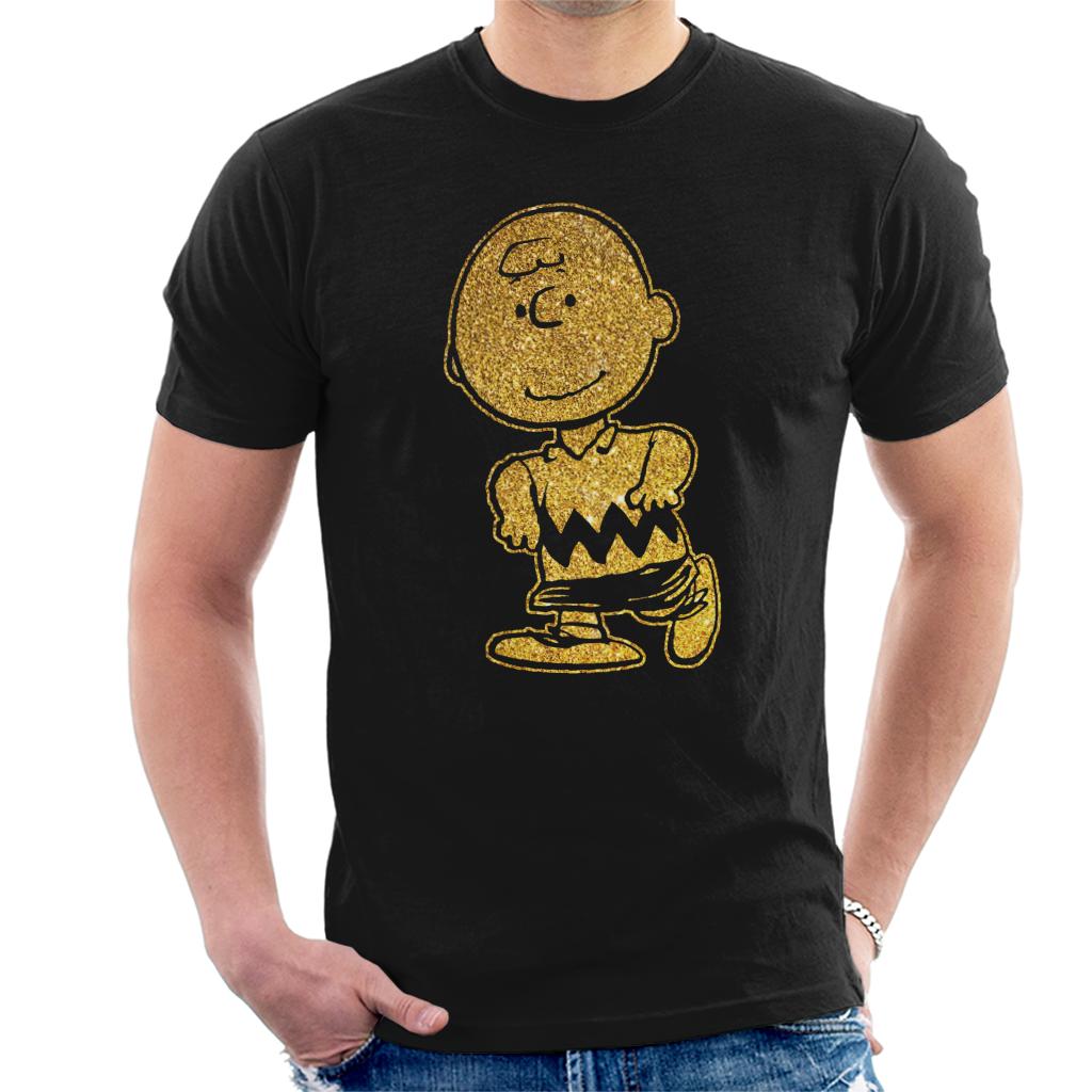 Peanuts-Charlie-Brown-Glitter-Mens-T-Shirt